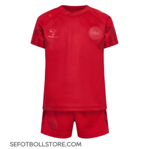 Danmark Replika babykläder Hemmaställ Barn VM 2022 Kortärmad (+ korta byxor)